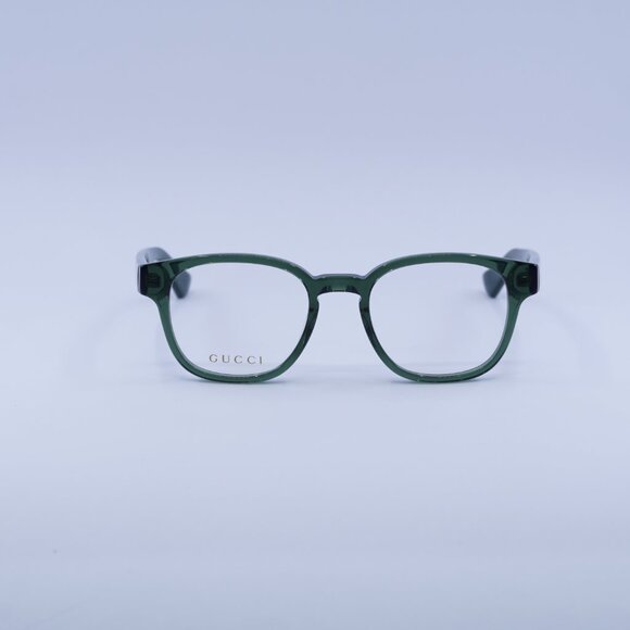 Gucci GG0927O 005 Eyeglasses Transparent Green 49mm Square Frame - Picture 4 of 12